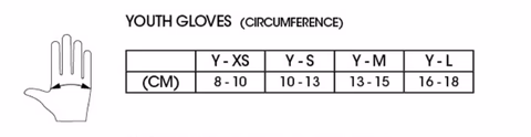 661 Youth Glove Size Chart