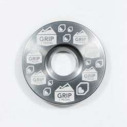 Burgtec x Grip & Pedal Top Cap - Rhodium Silver