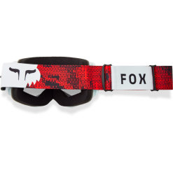 Fox Main Kairos Goggles - Mirrored Lens - White/Flo Red
