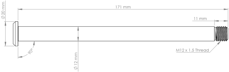 Burgtec Yeti 171mm Rear Axle