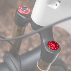 Oak Components Air Valve Fork Cap - Red